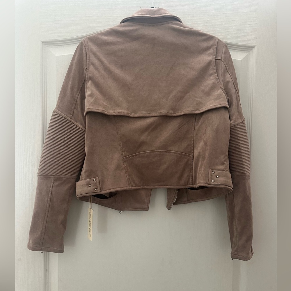Blank NYC Taupe Suede moto Jacket M - Picture 3 of 7
